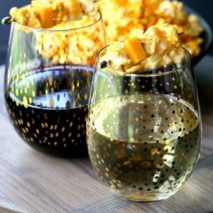 Try these Popcorn and Cheese Wine Garnish at your next cocktail party!