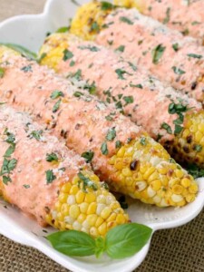 grilled corn recipe with an Italian flavored sauce