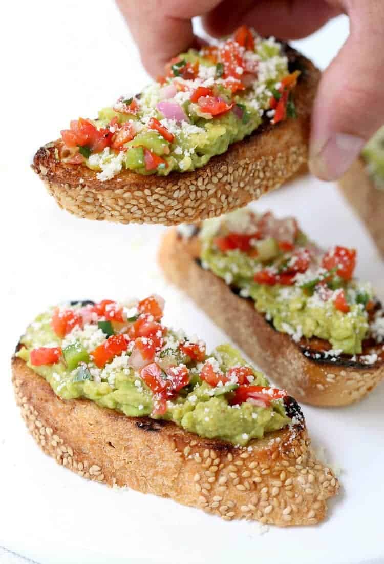 Grilled Tex Mex Avocado Toast Recipe Easy Party Appetizer Idea