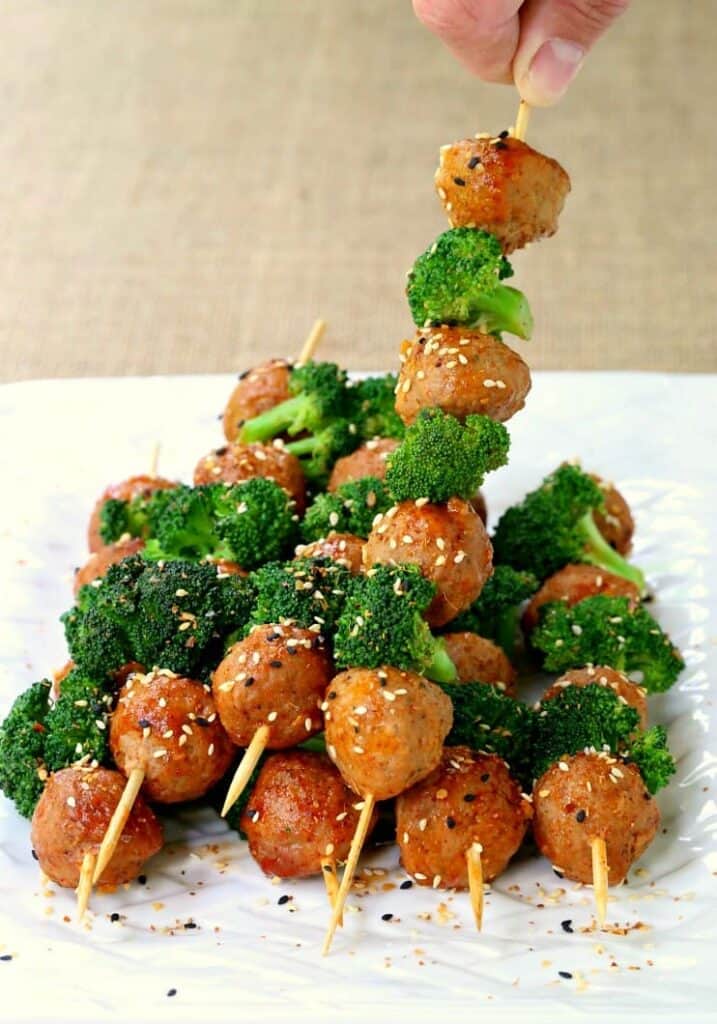 Korean Beef and Broccoli Kabobs