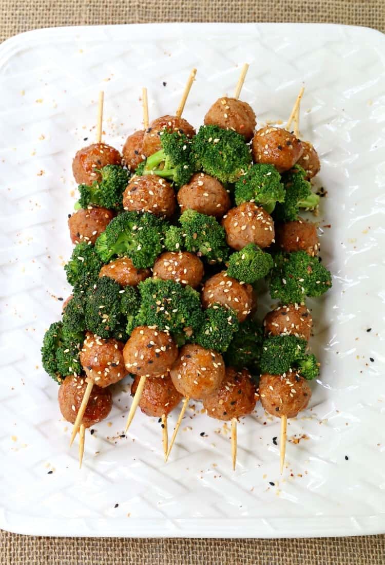 Korean Beef and Broccoli Meatball Kabobs Mantitlement
