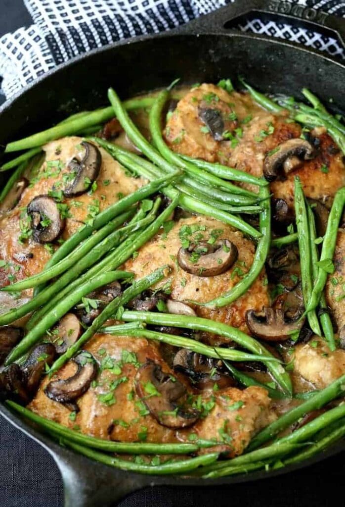 Braised Chicken Thighs and Green Beans from the top