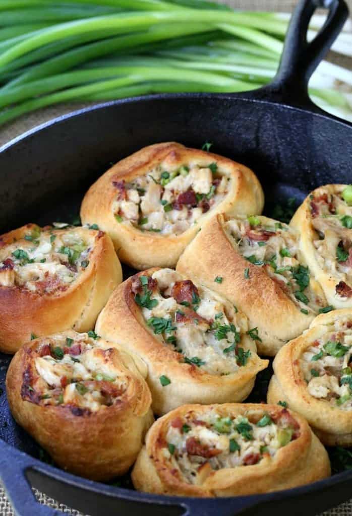Bacon Ranch Skillet Chicken Rolls are way better than ordering take out!