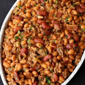 Buddha's Baked Beans are everyone's favorite BBQ side dish!