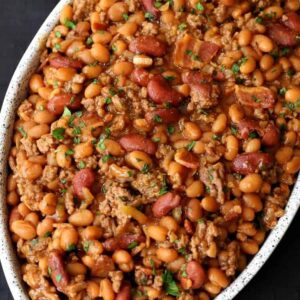 cowboy beans in a dish