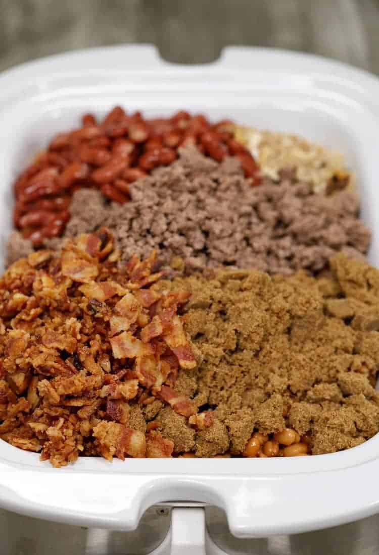 Slow cooker Baked Beans ingredients