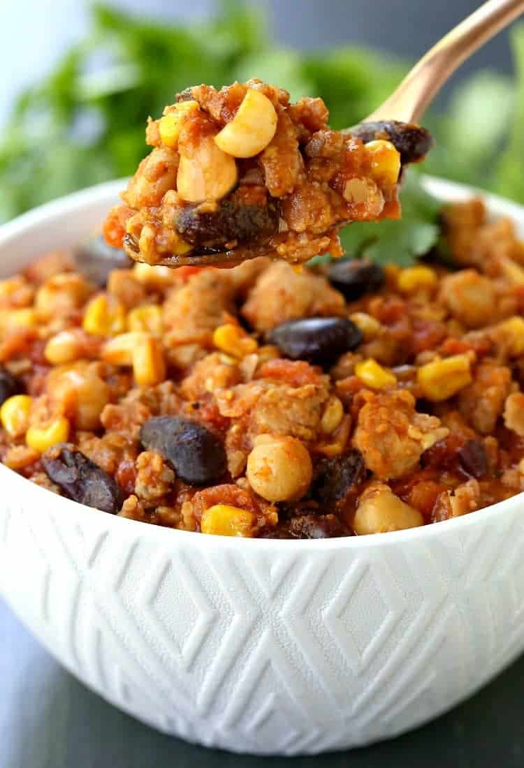 Chicken Sausage Fiesta Chili Recipe Easy Chicken Chili With Beans