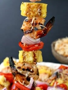 Pina Colada Shrimp Kabobs for your next BBQ!