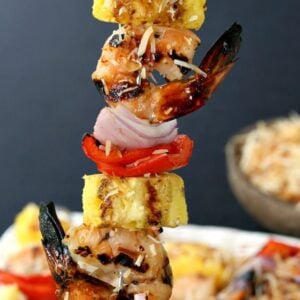 Pina Colada Shrimp Kabobs for your next BBQ!