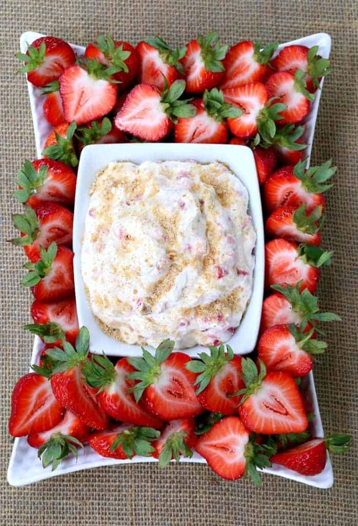 No Bake Strawberry Shortcake Dip