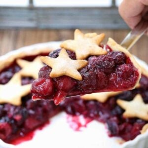 This Bourbon Soaked Cherry Pie is one of our favorite boozy desserts!