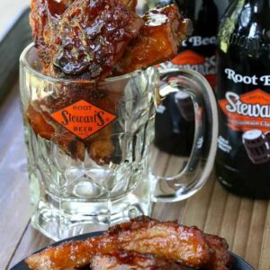 These Sticky Root Beer BBQ Ribs have the most amazing sauce ever!