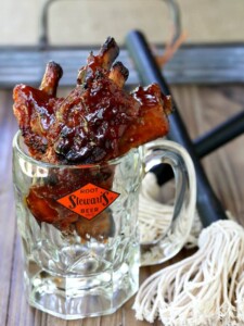 These Sticky Root Beer BBQ Ribs have the most addicting BBQ sauce ever!