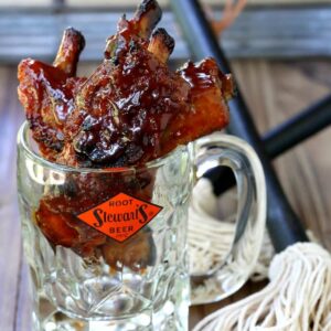 These Sticky Root Beer BBQ Ribs have the most addicting BBQ sauce ever!