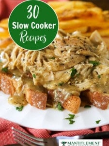 image with slow cooker chicken and gravy