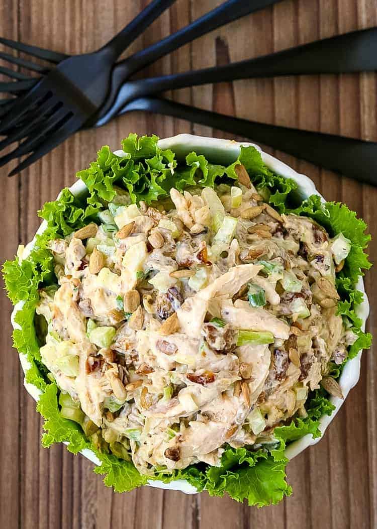 Caramelized Onion Chicken Salad is sweet and creamy with a bit of crunch! Sweet, caramelized onions takes this chicken salad over the top! This Caramelized Onion Chicken Salad is going to be your new favorite recipe!
