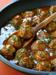 Pumpkin Glazed Cocktail Meatballs are so tasty, a little sweet and a little spicy!