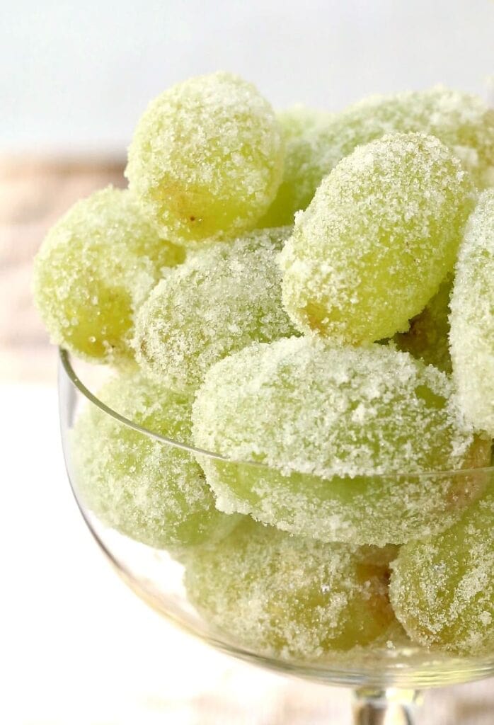 Sugared Prosecco Grapes rolled in sugar