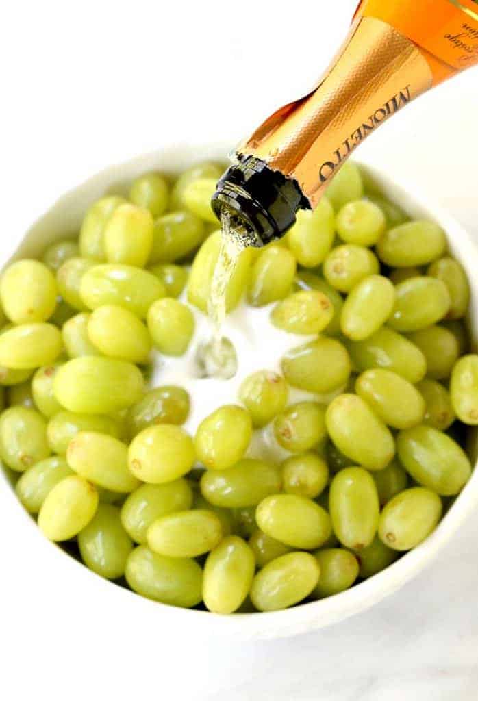 Sugared Prosecco Grapes start with a bottle of your favorite prosecco!