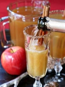 These Apple Cider Mimosas have a special boozy kick!