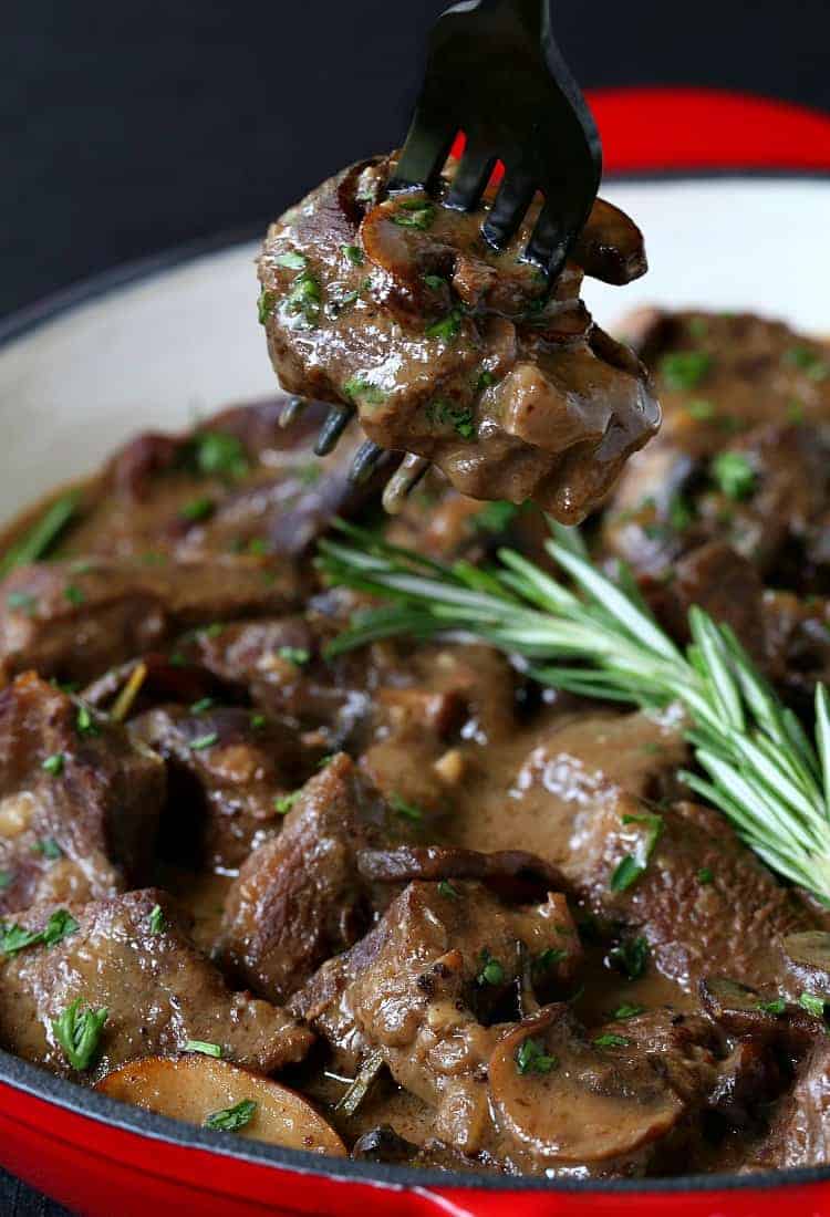 We love this Beef Tip Marsala Stew on cold nights for dinner!