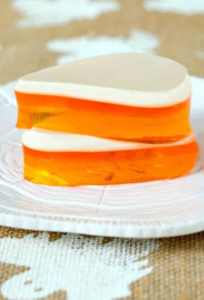 Candy Corn Jello made with RumChata