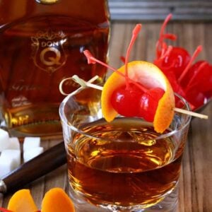Try this Simple Rum Old Fashioned only has a few ingredients!
