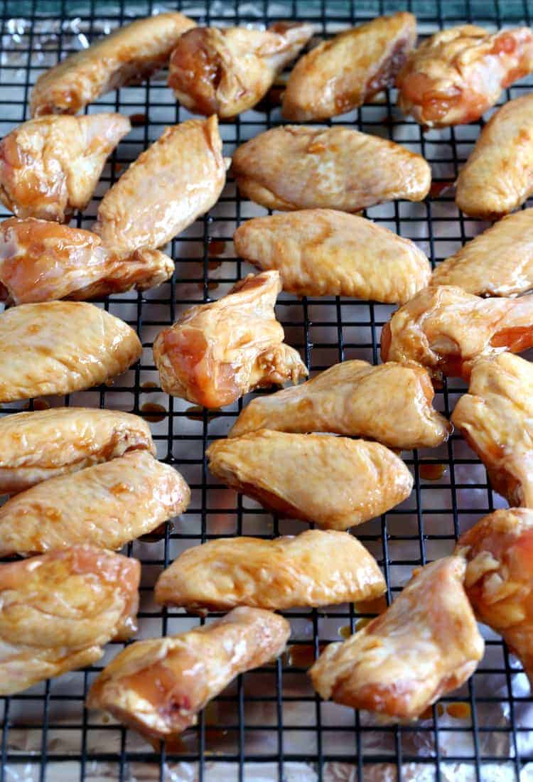 Baked Chicken Wings Recipe on a baking rack