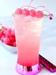 This Tickled Pink Shirley Temple is not only tasty but it's for a good cause!