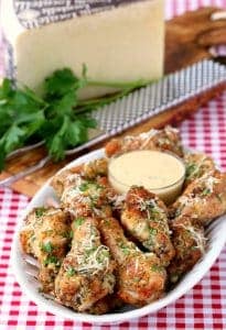 Baked Garlic Parmesan Chicken Wings