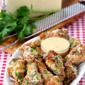 These Baked Garlic Parmesan Chicken Wings are a copycat recipe that's even better than the original!
