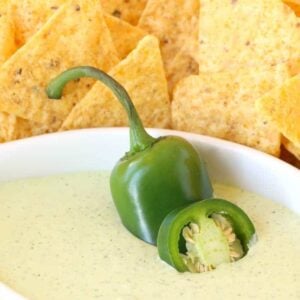 Creamy Jalapeño Dip is the perfect match for chips!
