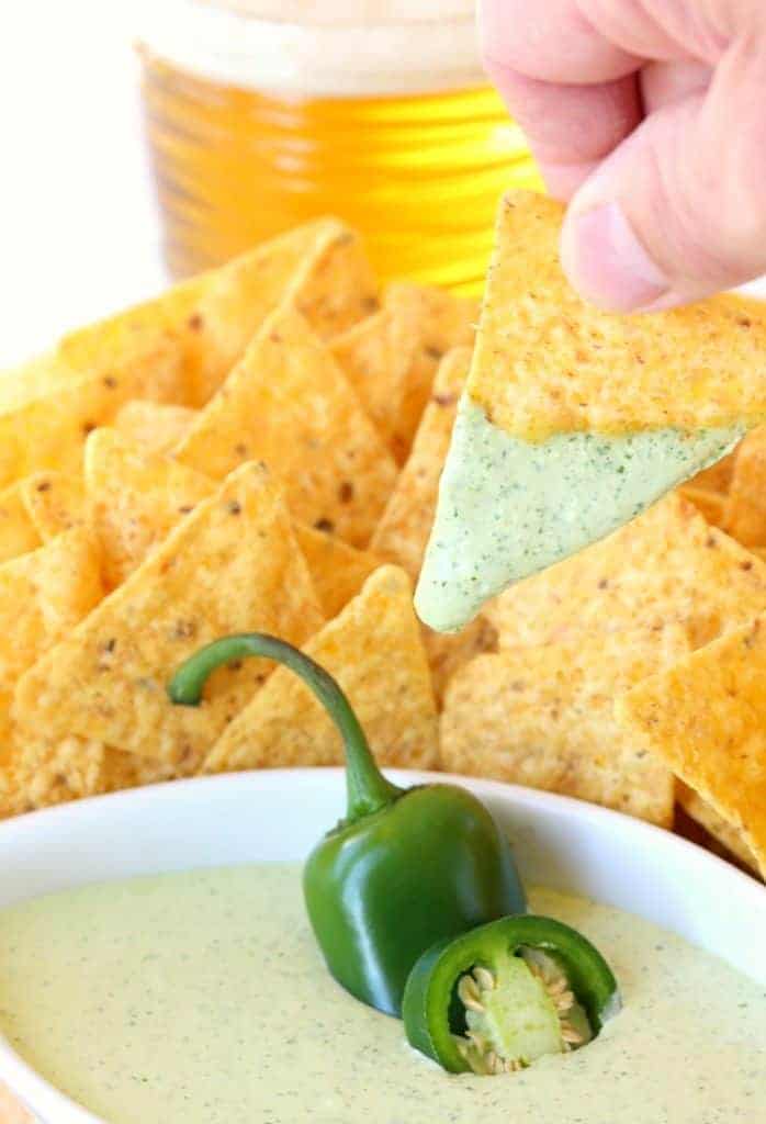 Creamy Jalapeño Dip is a 5 minute dip recipe that's perfect for parties