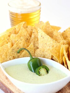 Creamy Jalapeño Dip isn't as spicy as you think, it's perfectly creamy and totally addicting!