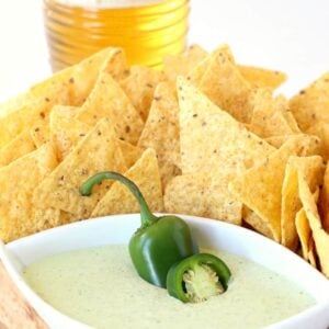 Creamy Jalapeño Dip isn't as spicy as you think, it's perfectly creamy and totally addicting!