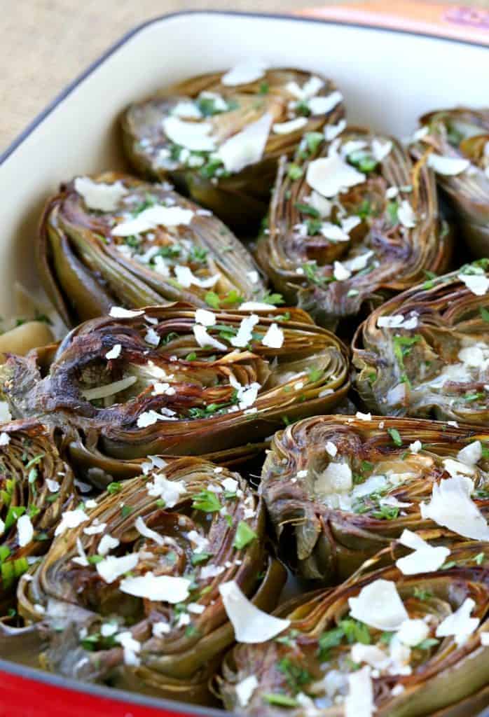 Roasted Brown Butter Artichokes Mantitlement