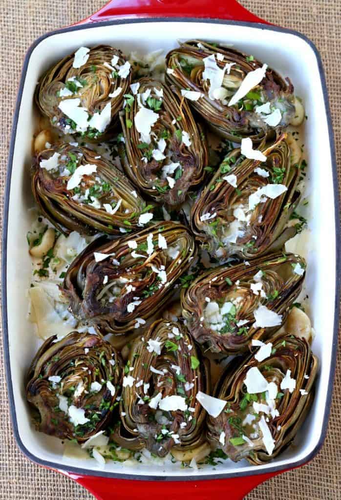 Roasted Brown Butter Artichokes Mantitlement