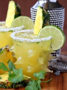 Spicy Pineapple Margarita has a little heat, but a little sweet too!