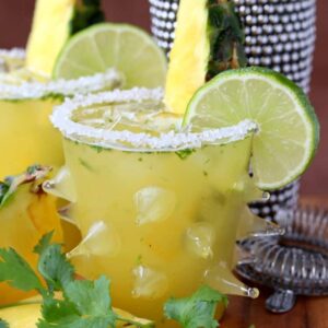Spicy Pineapple Margarita has a little heat, but a little sweet too!