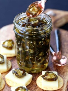 These Beer Glazed Candied Jalapeños are so good on so many things!