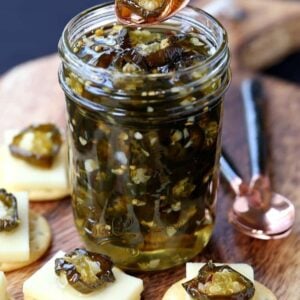 These Beer Glazed Candied Jalapeños are so good on so many things!