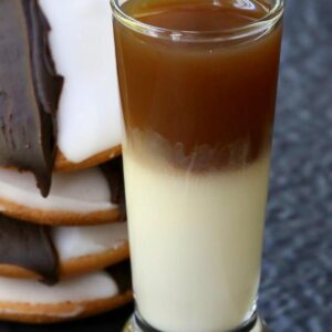 These Black and White Cookie Shots are so good, you can have them for dessert!
