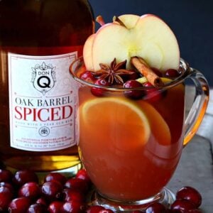 Make this Slow Cooker Spiced Rum Cocktail for a stay at home cold weather cocktail!