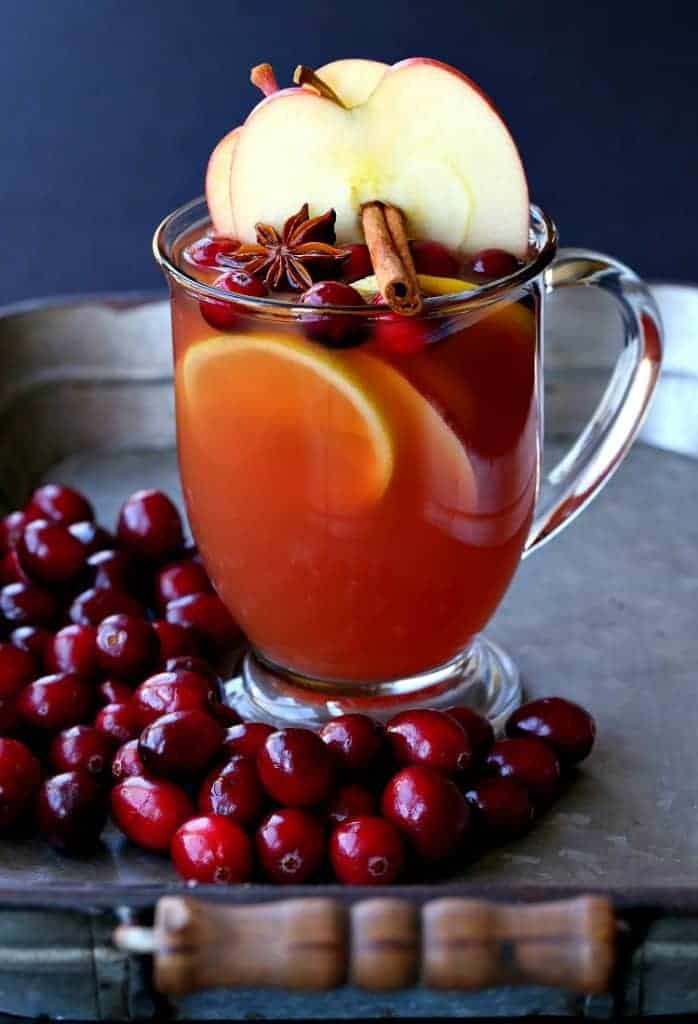 Make this Slow Cooker Spiced Rum Cocktail to warm you up on on the inside!