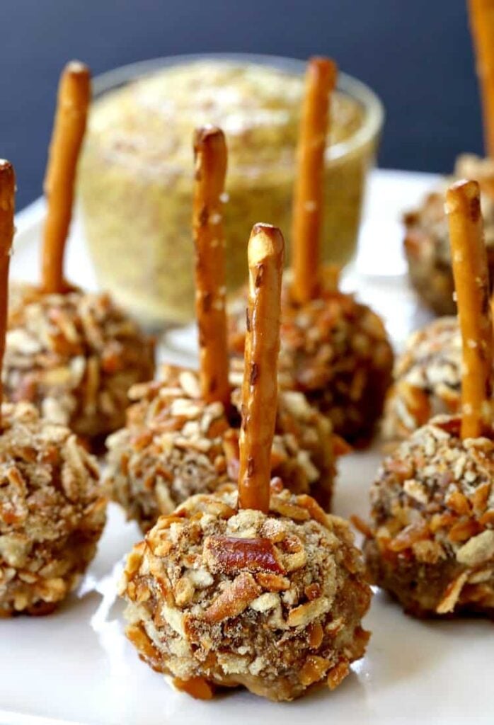 These Beer and Pretzel Cocktail Meatballs are a meatball recipe that's perfect for appetizers