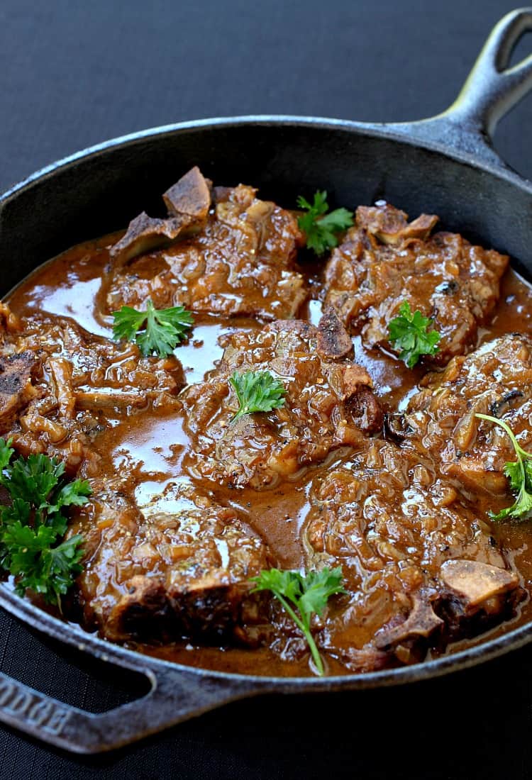 Beer Braised Lamb Chops is a lamb recipe that's simmered with beer and onions