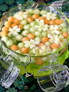 Punch bowl with fruit