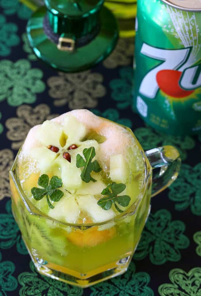 Boozy Shamrock Party Punch is a fun punch recipe with vodka for St. Patrick's Day