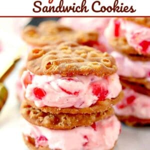 Dessert cannoli sandwiches stacked
