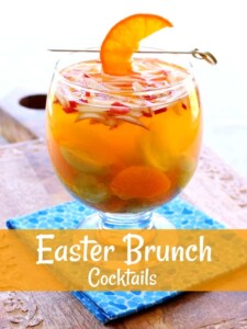 Easter Brunch Cocktails in a glass with fruit